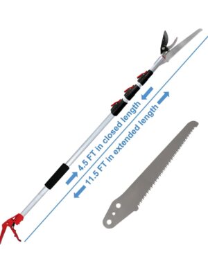 Teleskopske makaze za visoke grane sa testerom