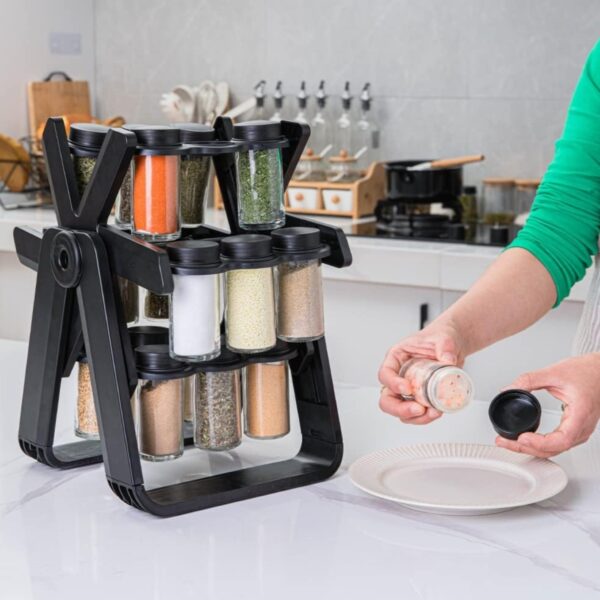 Rotirajući stalak za začine sa 18 bočica
