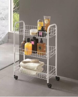 Metalna polica sa točkićima na tri nivoa