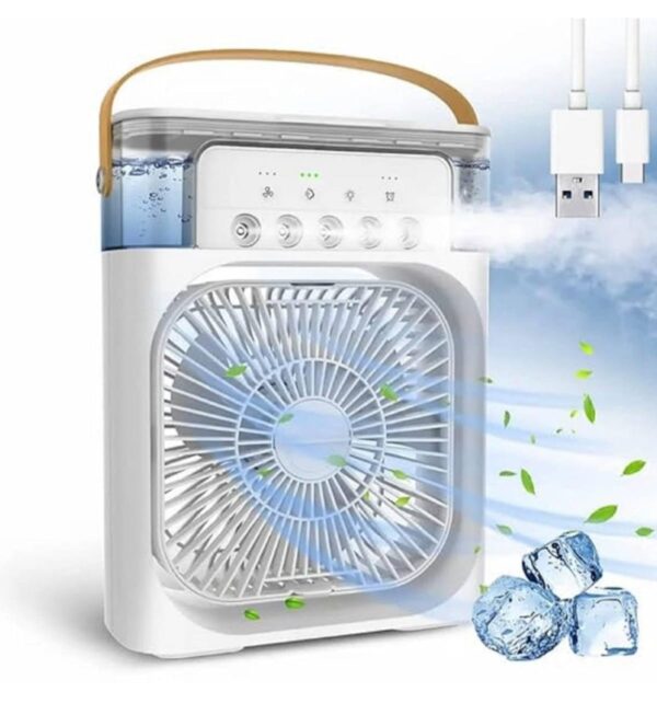 Prenosivi ventilator-ovlaživač-difuzer mini klima 3u1