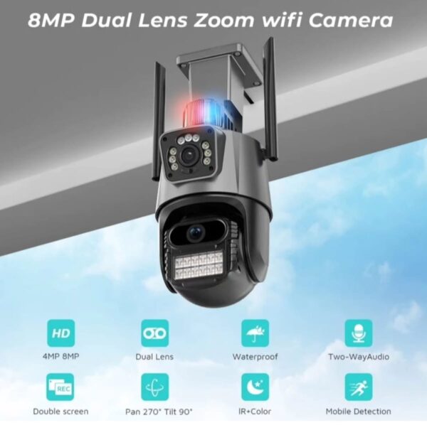 WiFi kamera sa dva sočiva-spoljašnja
