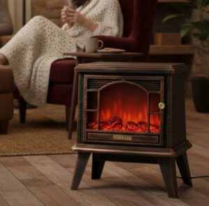 Retro kamin sa efektom plamena