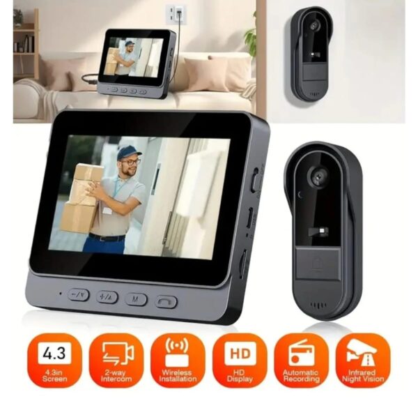 Bežično kućno zvono sa kamerom i monitorom