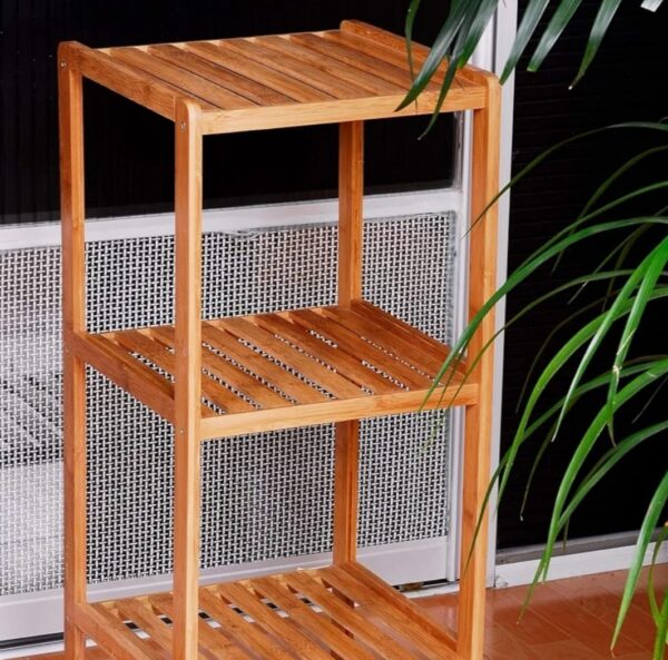 Polica na tri nivoa-bambusovo drvo