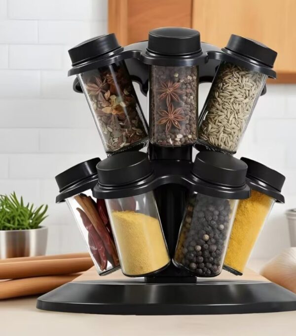 Rotacioni stalak za začine sa 12 bočica